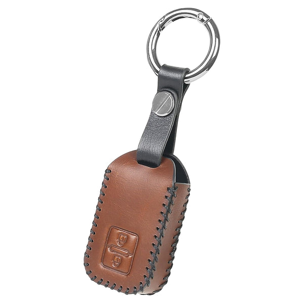 JVCV® Soft Handmade Leather Key Cover Compatible with Suzuki Grand Vitara, Baleno, XL6, Swift, Ertiga, Dzire, Fronx and Toyota Urban Cruiser, Glanza, Hyryder 2 button smart key