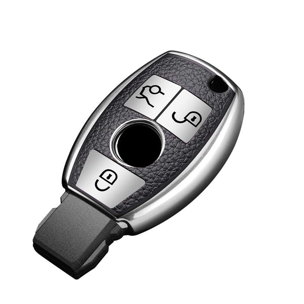 JVCV® Premium Soft TPU Leather Pattern Key Cover Compatible with Mercedes Benz Key