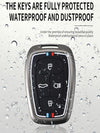 JVCV® Metal Key Cover compatible with Tata Nexon, Harrier, Tiago EV, Altroz, Tigor, Safari, Nexon EV, Punch, Punch EV 4 Button Smart Key