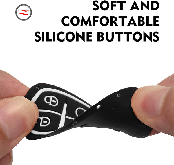 JVCV® Hard Case Key Cover Compatible with Jeep Compass Trailhawk Push Button Smart Key - Stylish Durable Protection