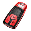 JVCV® Premium Soft TPU Leather Pattern Key Cover Compatible with Audi Smart Key
