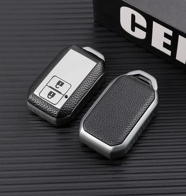 JVCV® Premium Soft TPU Leather Pattern Key Cover Compatible with Suzuki & Toyota Smart Keys