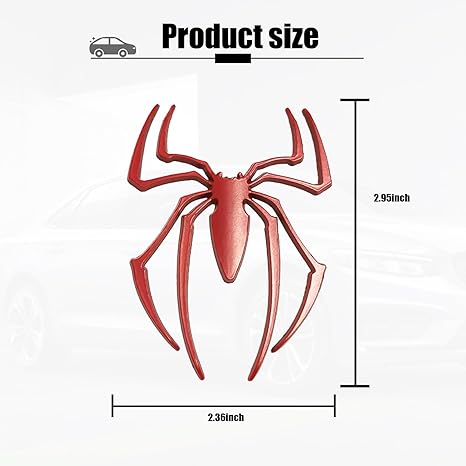JVCV® 3D Metal Spider Sticker – Chrome Emblem Badge for Cars, Bikes, Laptops, Helmets & More