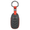 JVCV® Soft Handmade Leather Key Cover Compatible with Hyundai Verna 2023 Car 4 Button Smart Key