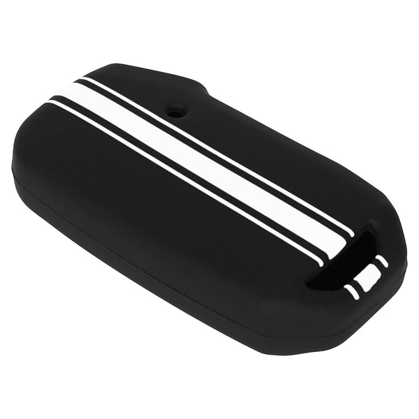 JVCV® Car Key Cover Compatible with Kia Seltos Facelift HTX and Carens X 4 Button Smart Key - Rally Stripe