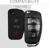 JVCV® Car Key Cover Compatible with Audi A1 A3 A6 Q2 Q3 Q7 TT TTS R8 S3 S6 RS3 Folding Key - Don't Touch My Key