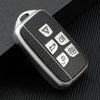JVCV® Premium Soft TPU Leather Pattern Key Cover Compatible with Land Rover and Jaguar Smart Key