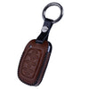 JVCV® Soft Handmade Leather Key Cover Compatible with New Hyundai Alcazar and Creta 4 Button Smart Key