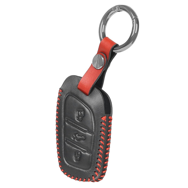 JVCV® Soft Handmade Leather Key Cover Compatible with MG ZS EV and Astor Smart Key