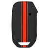 JVCV® Car Key Cover Compatible with Kia Seltos Facelift HTX and Carens X 4 Button Smart Key - Rally Stripe