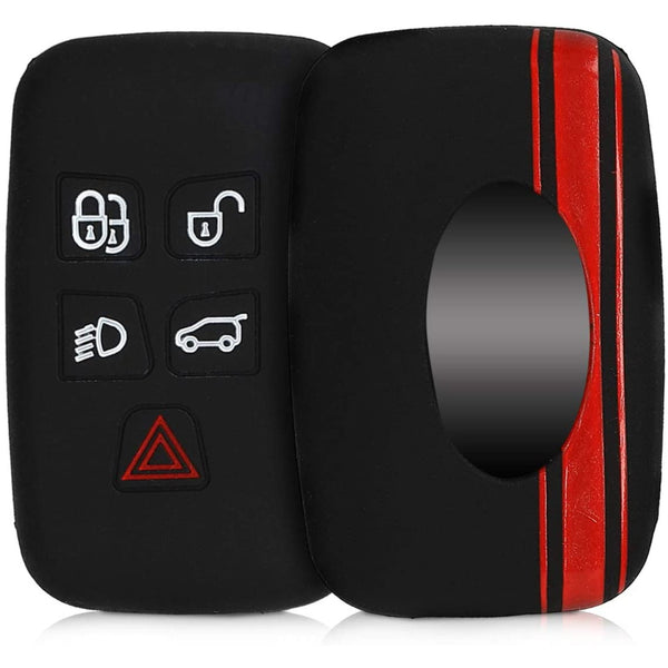 Car Key Cover Compatible with Jaguar & Land Rover Smart Key - Rally Stripe