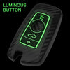 JVCV® Hard Case Key Cover Compatible with BMW X4, X3, 5 Series, 6 Series, 3 Series, 7 Series 4 Button Smart Key - Stylish Durable Protection