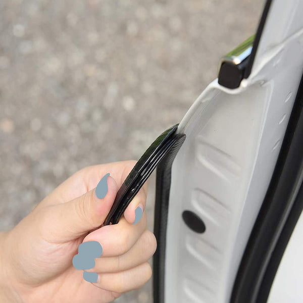 5 Mtr Door Edge Guard Black Car Door Edge Guards Door Edge Protector for Cars Rubber Auto Door Trim U Shape Build in Metal Sheet No Need Adhesive Easy to Cut Door Guards for Most Cars (Black)