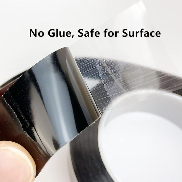 JVCV® 5D Gloss Carbon Fiber Entry Guard Strip – Car Door Sill & Bumper Protector (Anti-Scratch, Universal Fit)