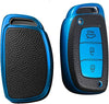 JVCV® Premium Soft TPU Leather Pattern Key Cover Compatible with Hyundai Smart Key's