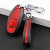 JVCV® Premium Soft TPU Leather Pattern Key Cover Compatible with Maruti Suzuki & Toyota Smart Keys