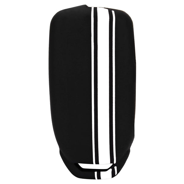 JVCV® Car Key Cover Compatible with Tata Curvv Tiago Tigor Punch Nexon Zest Bolt Safari Storme Flip Key - Rally Stripe