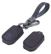 JVCV® Suede Leather Key Cover for 2-Button Smart Keys – Compatible with Suzuki Grand Vitara, Swift, Dzire, Baleno, Toyota Glanza, Rumion, Hyryder & More