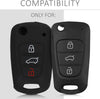 JVCV® Car Key Cover Compatible with Old Hyundai Verna Fluidic Folding Key - Rally Stripe
