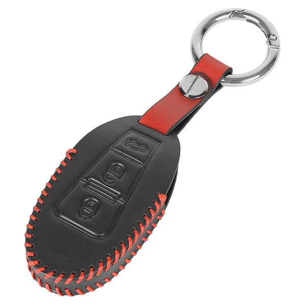 JVCV® Soft Handmade Leather Key Cover Compatible with Maruti Suzuki 2 and 3 Button Baleno Ciaz Vitara Brezza S Cross Swift Ignis and Toyota Urban Cruiser Smart Key