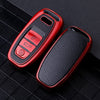 JVCV® Premium Soft TPU Leather Pattern Key Cover Compatible with Audi Smart Key