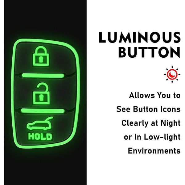 Hard Case Key Cover Compatible with Hyundai Alcazar Creta, i20 2021, Venue, Tucson, Elantra,i20 N Line 2021 4 Button Smart Key