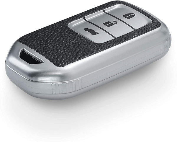 JVCV® Premium Soft TPU Leather Pattern Key Cover Compatible with Honda Smart Key