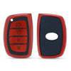JVCV® Premium Soft TPU Leather Pattern Key Cover Compatible with Hyundai Smart Key