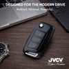 JVCV® Soft TPU Transparent Cover Compatible with Skoda Kushaq Taigun Tiguan Virtus Octavia Kodiaq Superb Folding Key (Transparent Black)