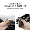 JVCV® Premium Soft Gold Border TPU Leather Pattern Key Cover Compatible with Kia Seltos Sonet Carens 4 Button Smart Key