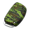 Car Styling Soft Silicone Camouflage Key Cover Compatible with Hyundai Push Button Start Smart Key - (Green Camouflage)