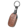 JVCV® Soft Handmade Leather Key Cover Compatible with Hyundai Verna 2023 Car 4 Button Smart Key