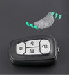 JVCV® Premium Soft TPU Leather Pattern Key Cover Compatible with Tata Smart Keys
