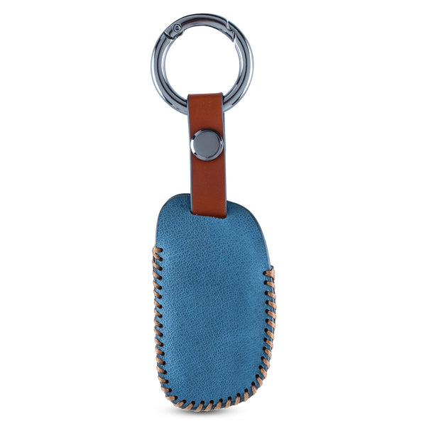 JVCV® Soft Handmade Leather Key Cover Compatible with New Hyundai Alcazar and Creta 4 Button Smart Key