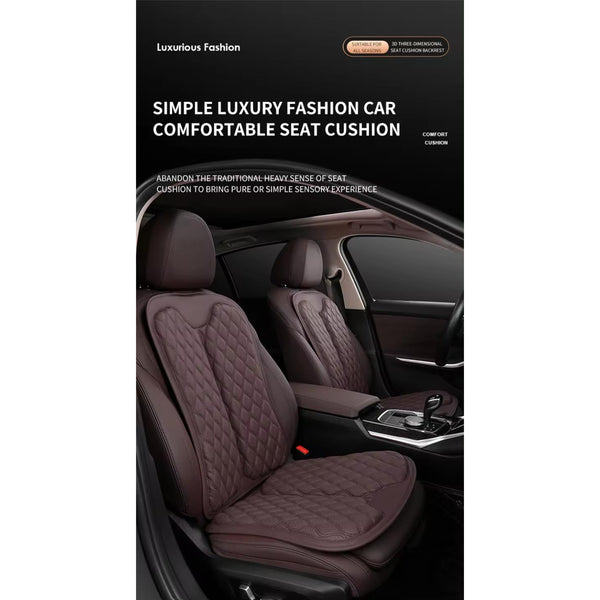 JVCV® Premium 2-in-1 Car Seat Cover Protector for Driver Seat – Faux Leather Cushion with Back Support | Universal Fit | Breathable Non-Slip Mat for SUV, Sedan, Hatchback