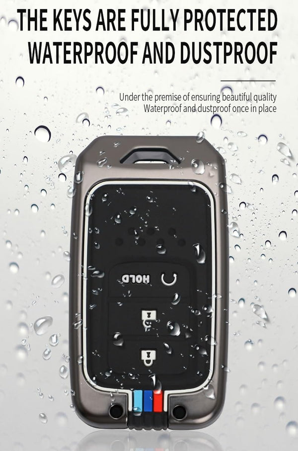 JVCV® Metal Key Cover compatible with Honda City, Elevate, Civic, Jazz, Amaze, CR-V, WR-V, BR-V 3/4 Button Push Button Start Smart Key
