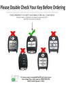 JVCV® Car Styling Soft Silicone Key Cover Compatible with Kia Seltos Sonet Carens 3 Button Smart Key - Don't Touch My Key