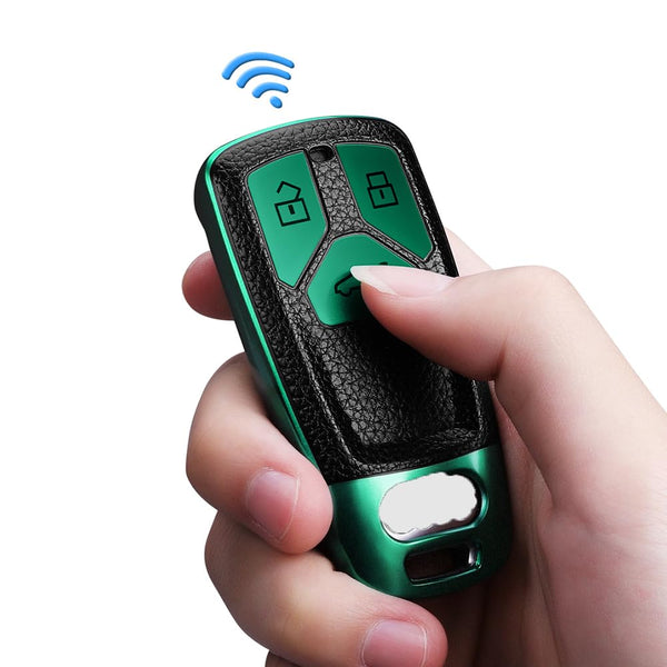 JVCV® Premium Soft TPU Leather Pattern Key Cover Compatible with Audi Smart Key