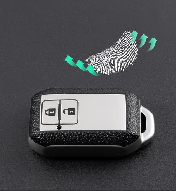 JVCV® Premium Soft TPU Leather Pattern Key Cover Compatible with Suzuki & Toyota Smart Keys