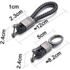 2 Pack Genuine Leather Keychain with Zinc Alloy Buckle Keyring