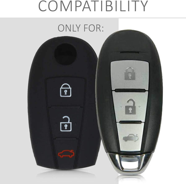 JVCV® Car Key Cover Compatible with Maruti Suzuki Baleno Ciaz Vitara Brezza S Cross Swift Ignis and Toyota Urban Cruiser Smart Key - Don't Touch My Key