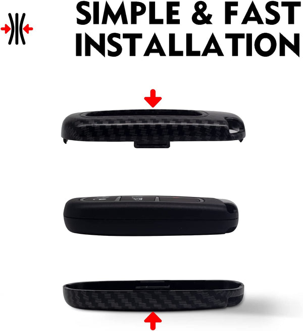 JVCV® Hard Case Key Cover Compatible with Jeep Compass Trailhawk Push Button Smart Key - Stylish Durable Protection