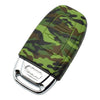 Car Styling Soft Silicone Camouflage Key Cover Compatible with Audi Smart Key (Green Camouflage)