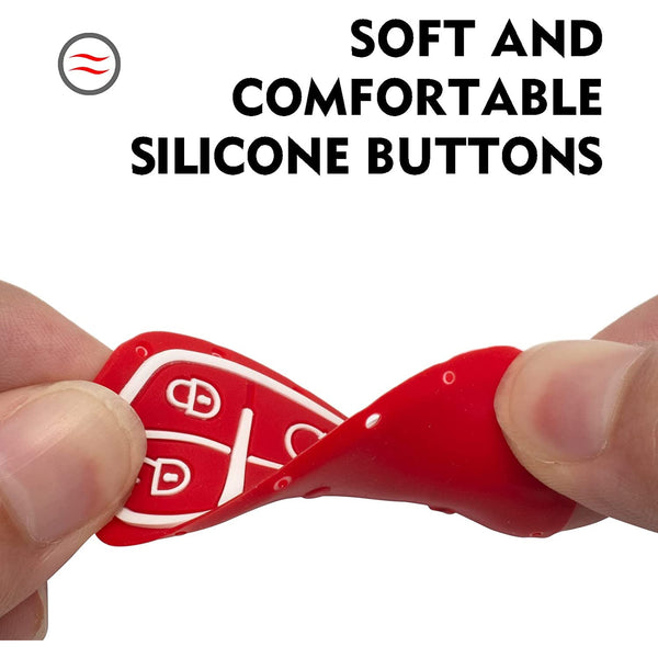 JVCV® Hard Case Key Cover Compatible with Jeep Compass Trailhawk Push Button Smart Key - Stylish Durable Protection