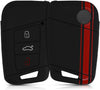 JVCV® Car Key Cover Compatible with Skoda Kodiaq, Superb, Octavia Push Button Start Car Smart Key - Rally Stripe