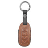 JVCV® Soft Handmade Leather Key Cover Compatible with Hyundai Verna 2023 Car 4 Button Smart Key