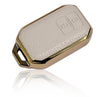 JVCV® Premium Soft Gold Border TPU Leather Pattern Key Cover Compatible with Suzuki Jimny Grand Vitara BALENO XL6 Swift ERTIGA DZIRE FRONX Urban Cruiser Glanza Hyryder 2 Button Smart Key