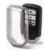 JVCV® Soft TPU Transparent Key Cover Compatible with Honda Car's Smart Key (Transparent Black)