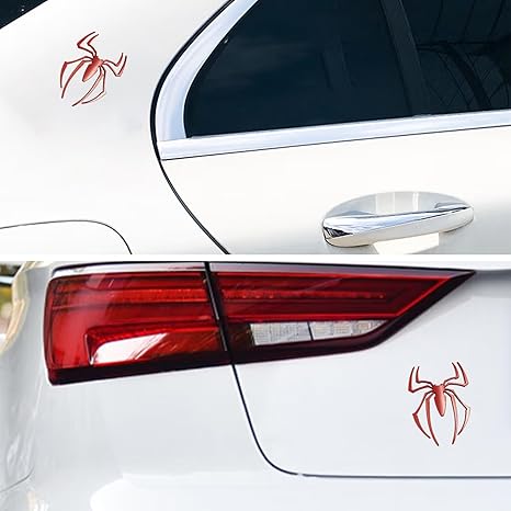JVCV® 3D Metal Spider Sticker – Chrome Emblem Badge for Cars, Bikes, Laptops, Helmets & More
