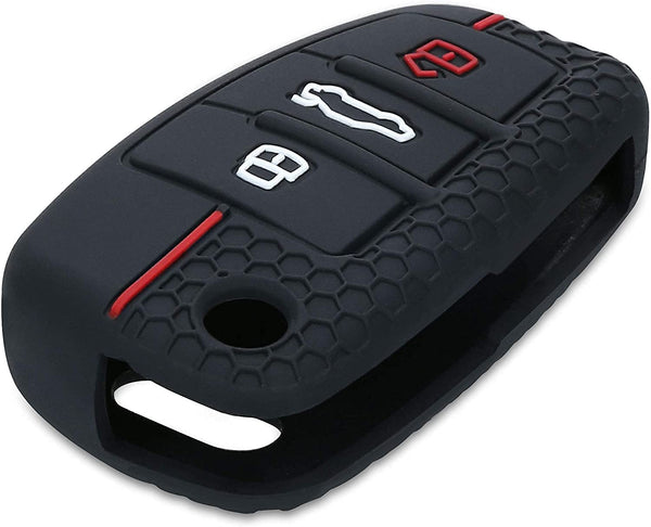 JVCV® Car Key Cover Compatible with Audi A1 A3 A6 Q2 Q3 Q7 TT TTS R8 S3 S6 RS3 Folding Key